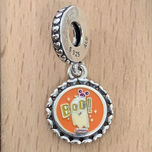 Pandora Disney Parks 2022 Halloween Minnie Mouse Boo Ghost Charm, S925 Silver - Picture 1 of 4